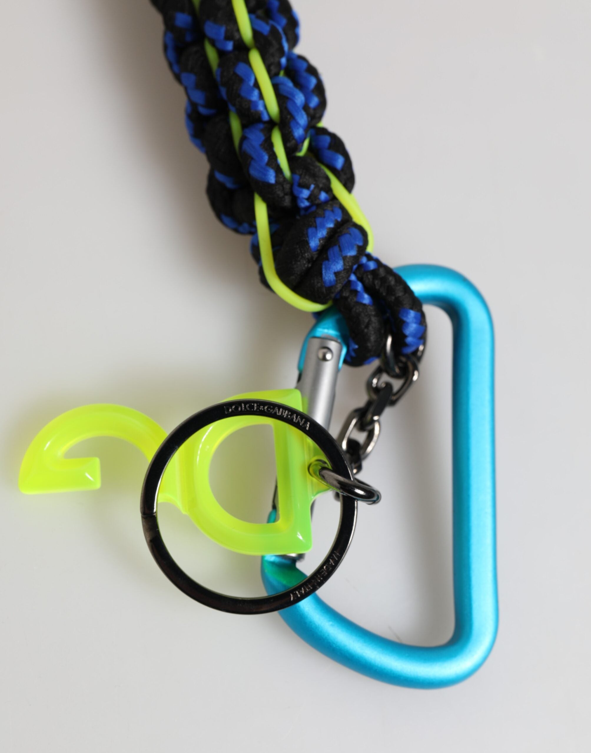 Multicolor Polyester Tape String DG Logo Keychain Keyring