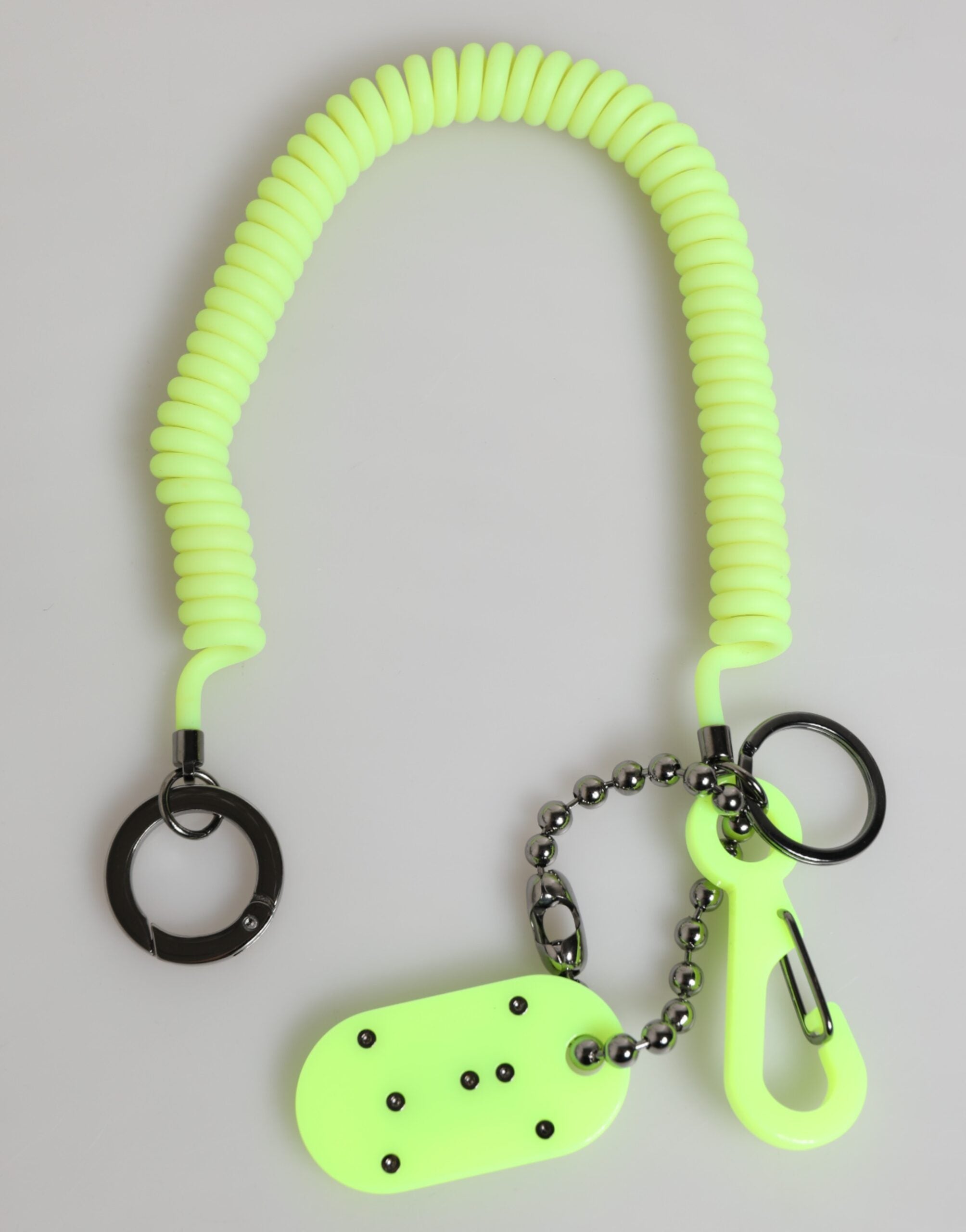 Green Springy Key Holder DG Logo Men's Keychain