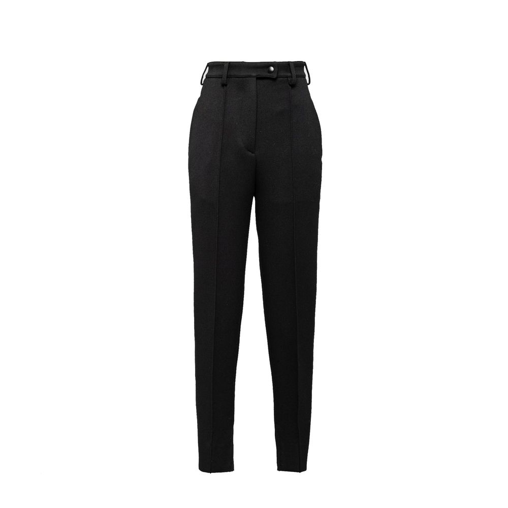 Black Virgin Wool Dress Pants