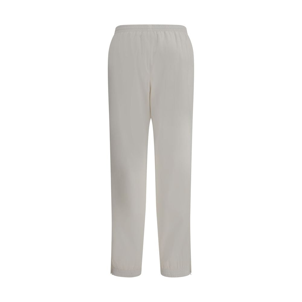 White Polyester Joggers (Workout Pants)