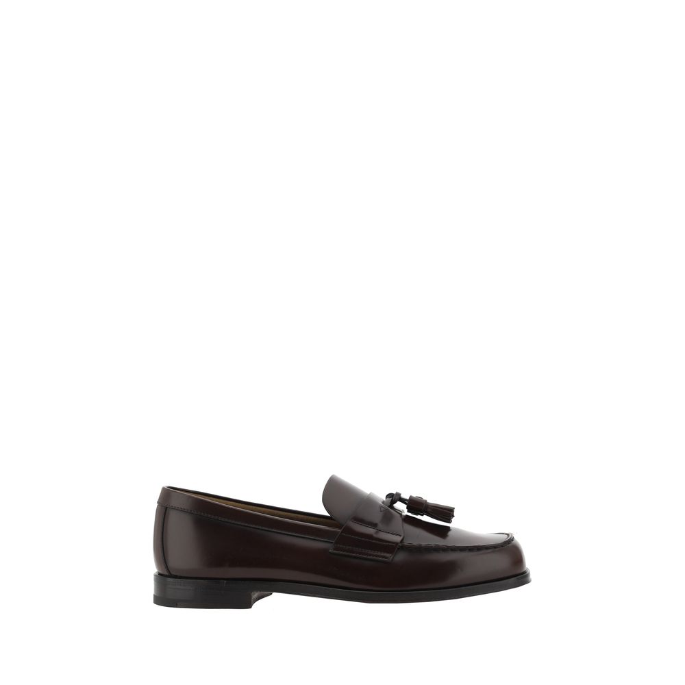 Brown Calf Leather Bos Taurus Slip-On Loafers