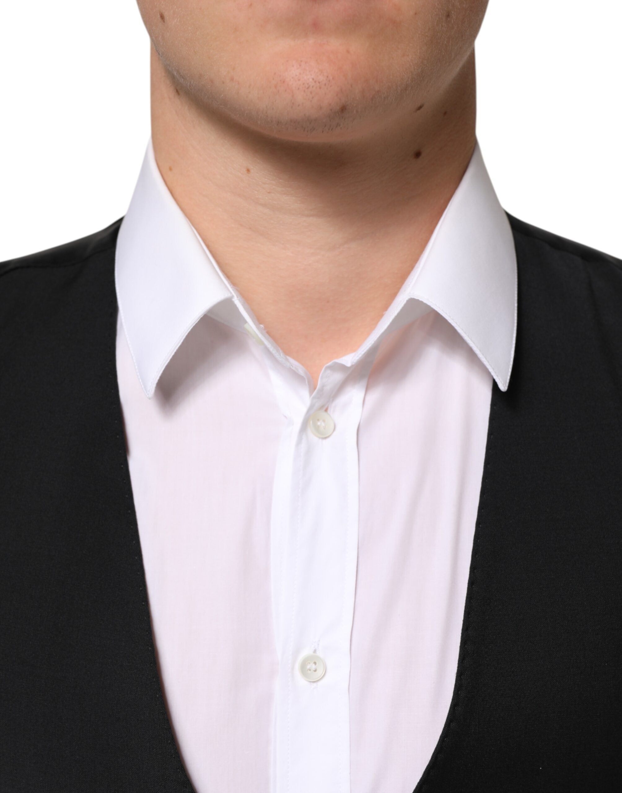 Black Wool Dress Formal Men Waistcoat Vest