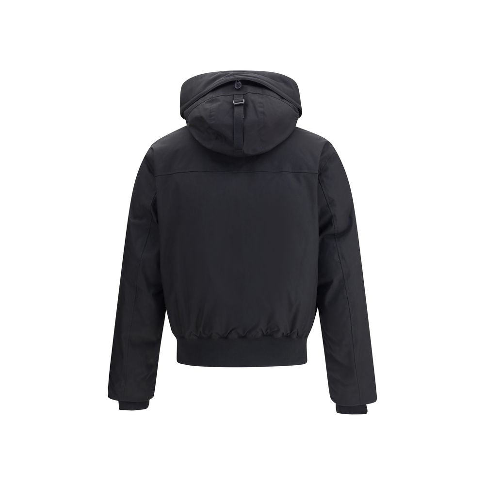 Black Polyester Bomber