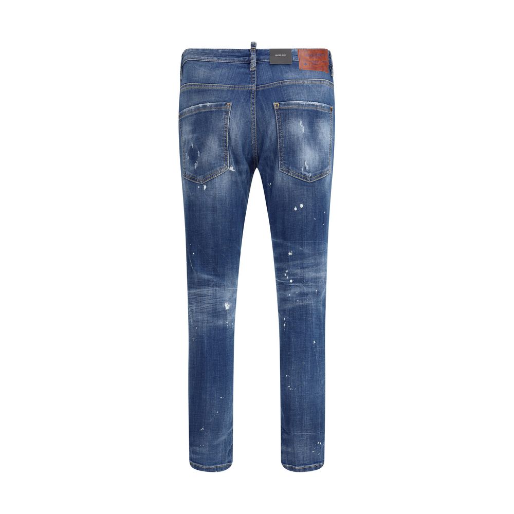 Blue Cotton Slim Fit Jeans