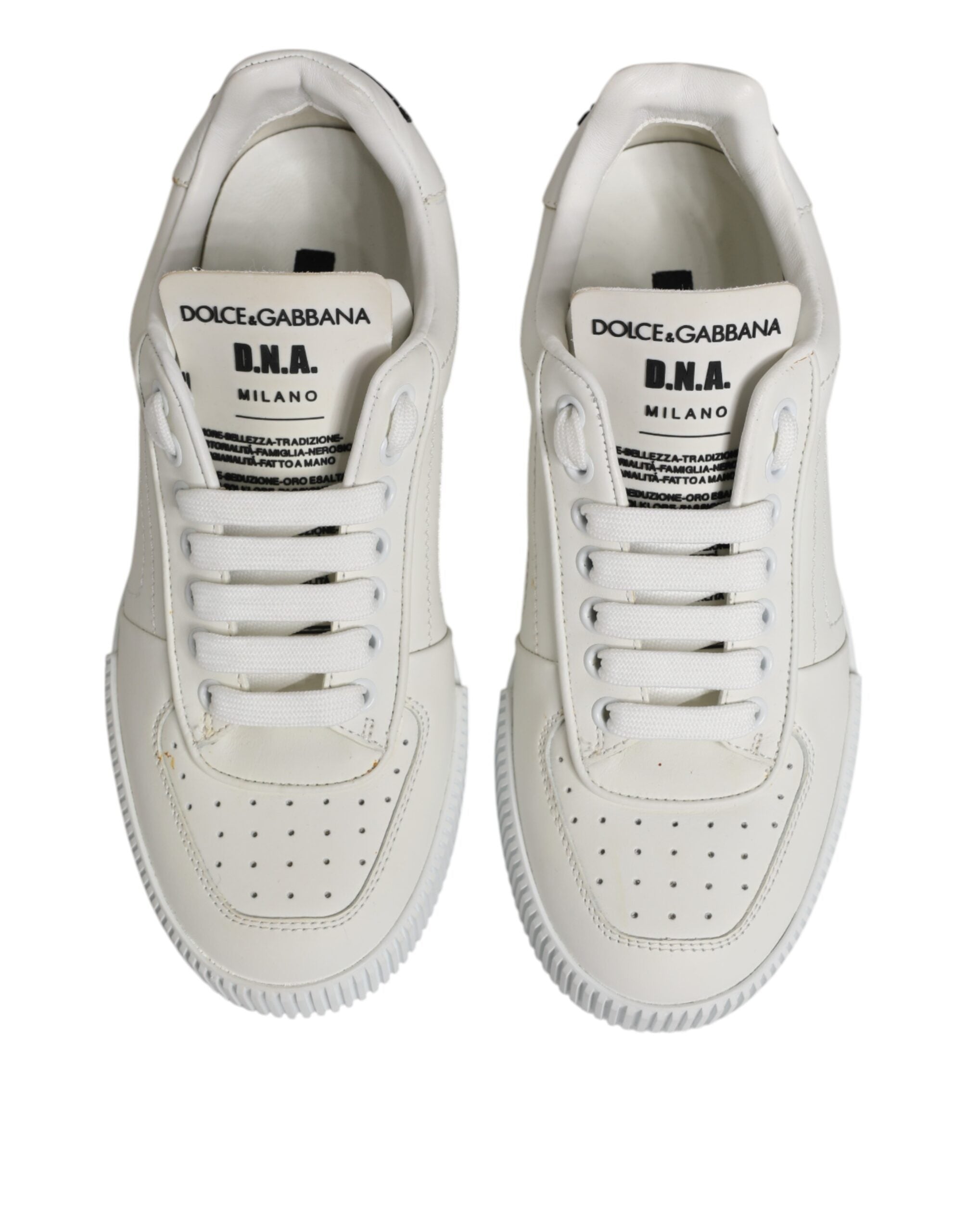 White Miami Leather Low Top Sneakers Shoes