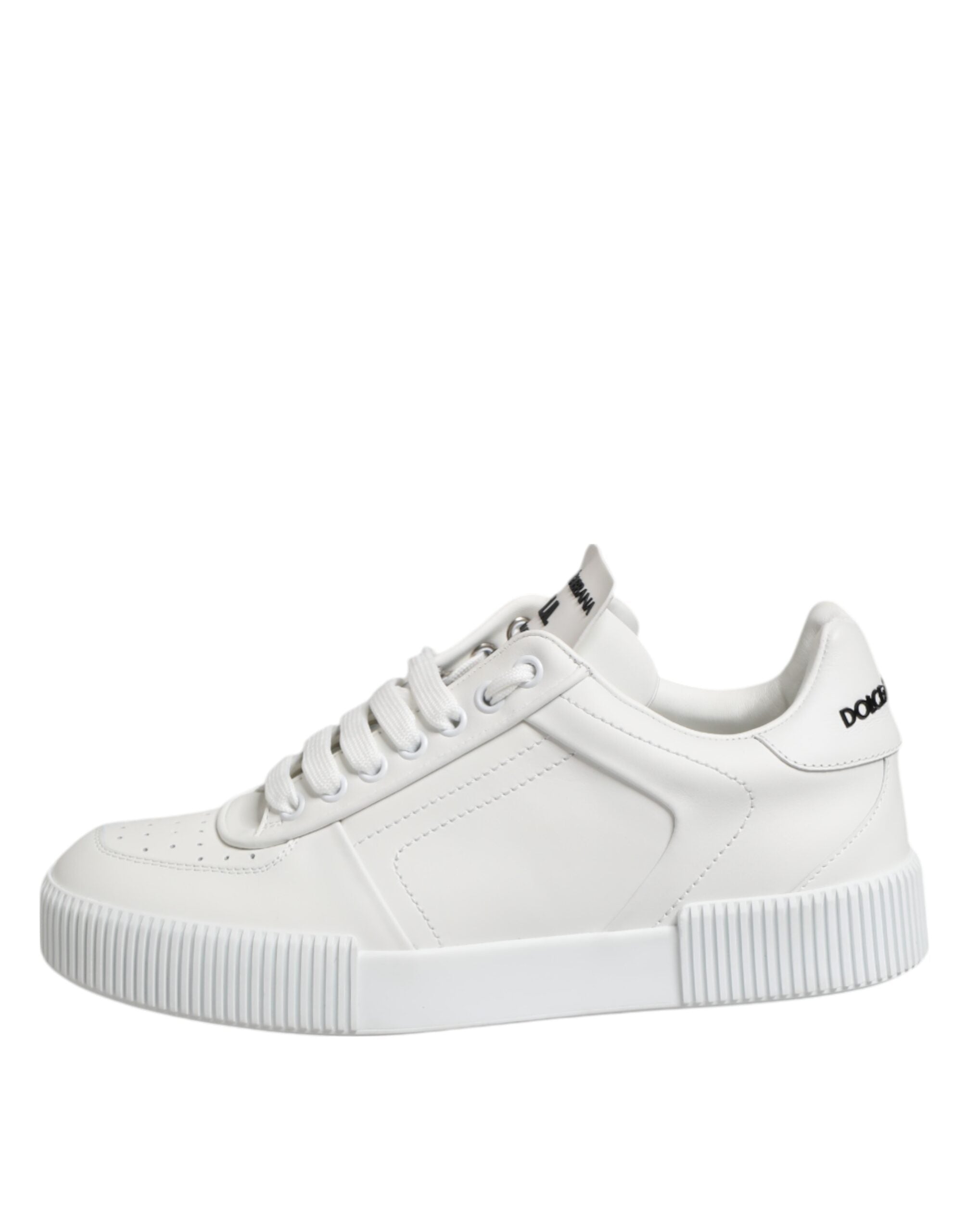 White Miami Leather Low Top Sneakers Shoes