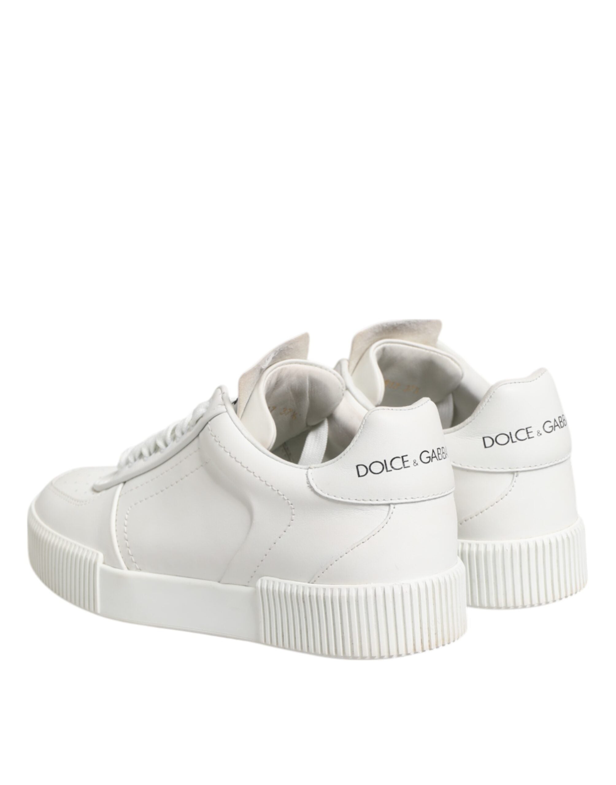 White Miami Leather Low Top Sneakers Shoes