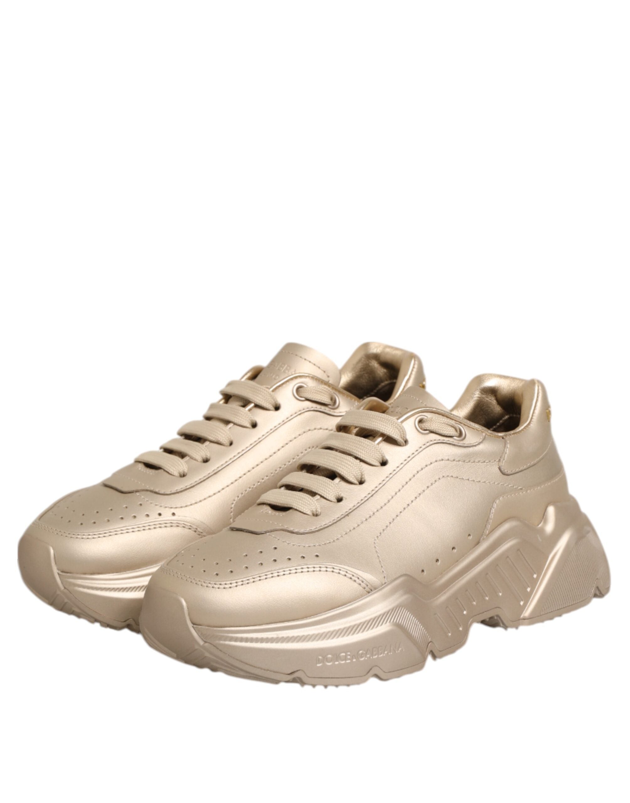 Gold Leather Daymaster Women Sneaker Shoes