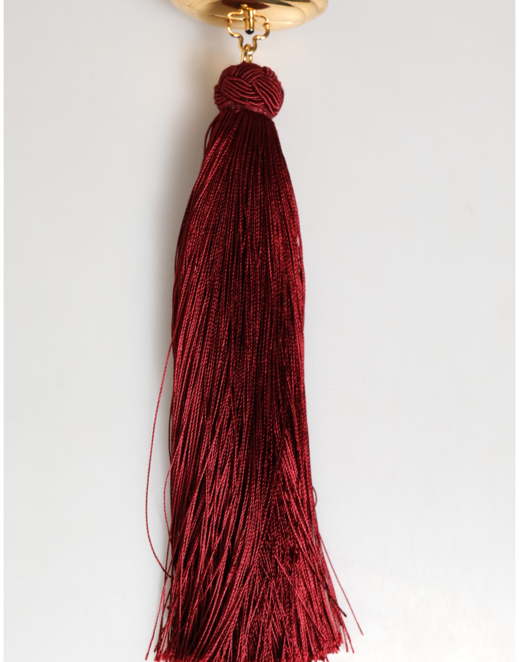 White Resin Gold Metal Crossbody Mini Purse Tassel Bag