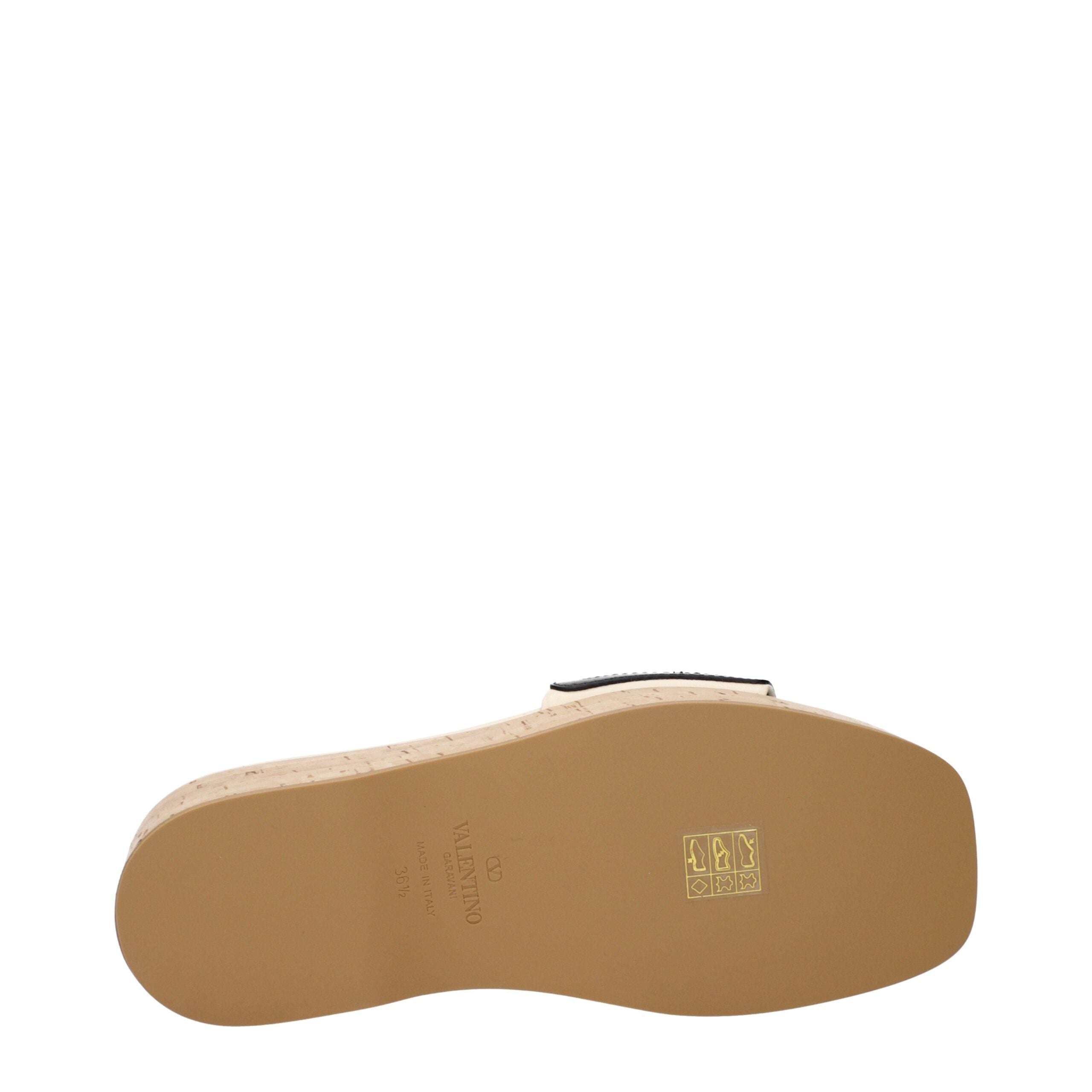 Beige Leather Wedge Sandals