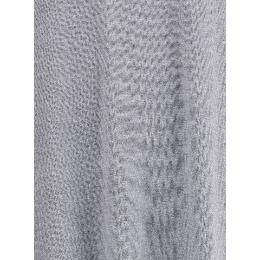 Gray Wool Casual Dress