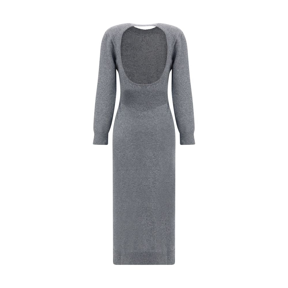 Gray Cashmere Casual Dress