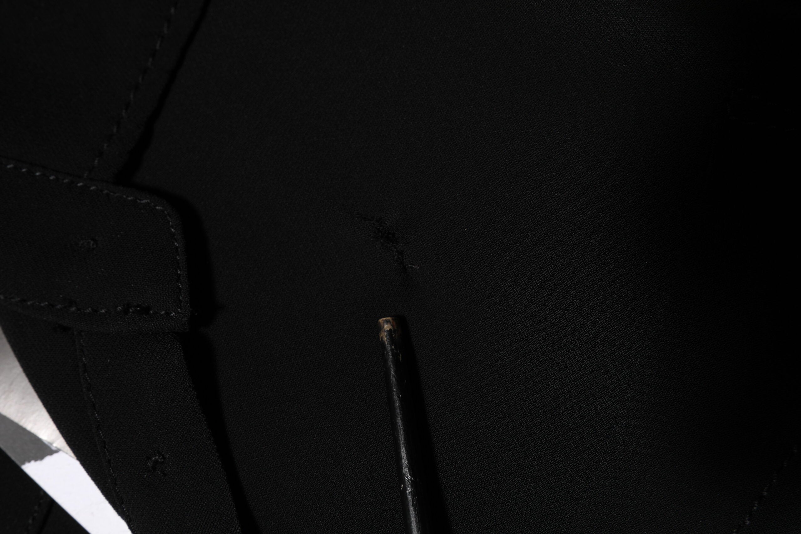 Black Viscose Blend Shirt Style Belted Dress