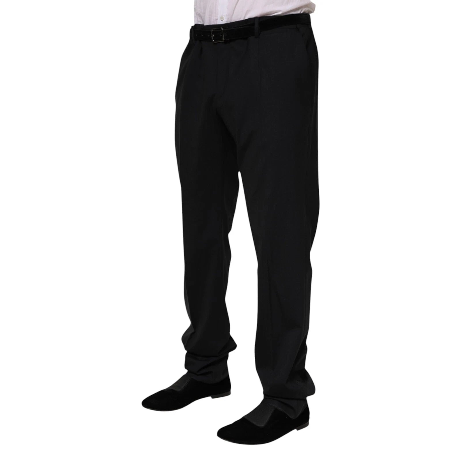 Black Wool Formal Dress Men Trousers Pants