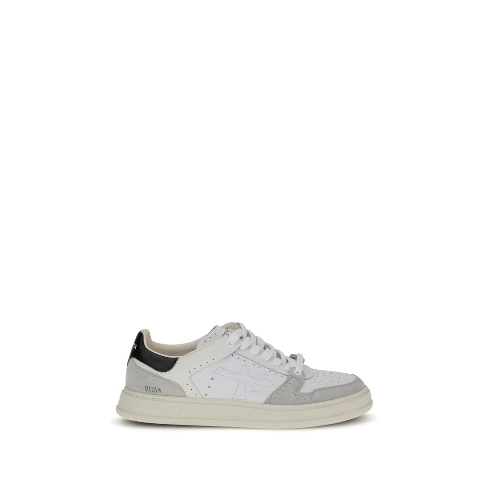 White Calf Leather Bos Taurus Low Top Sneakers