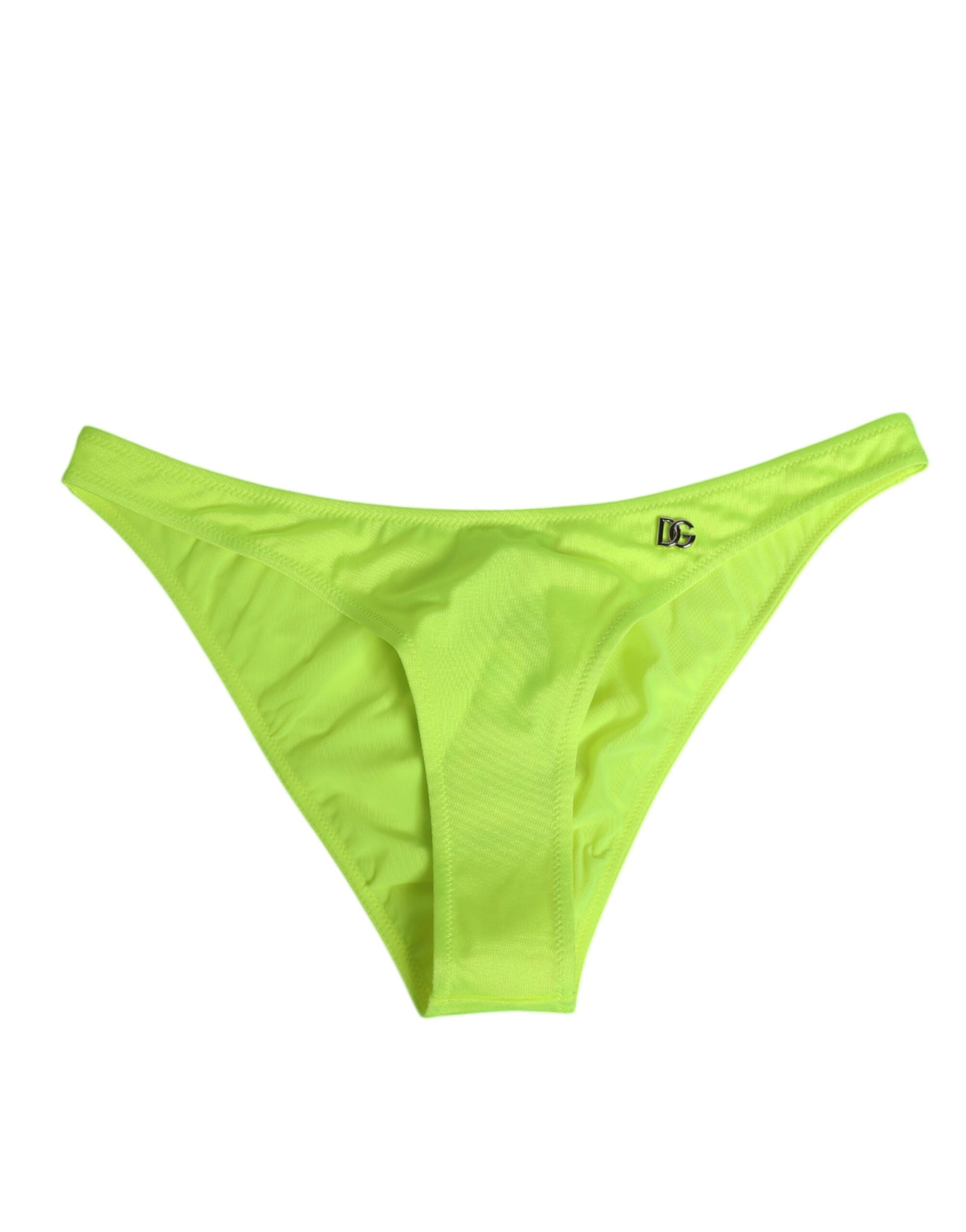 Neon Green DG Logo Swim Briefs Women Underwear
