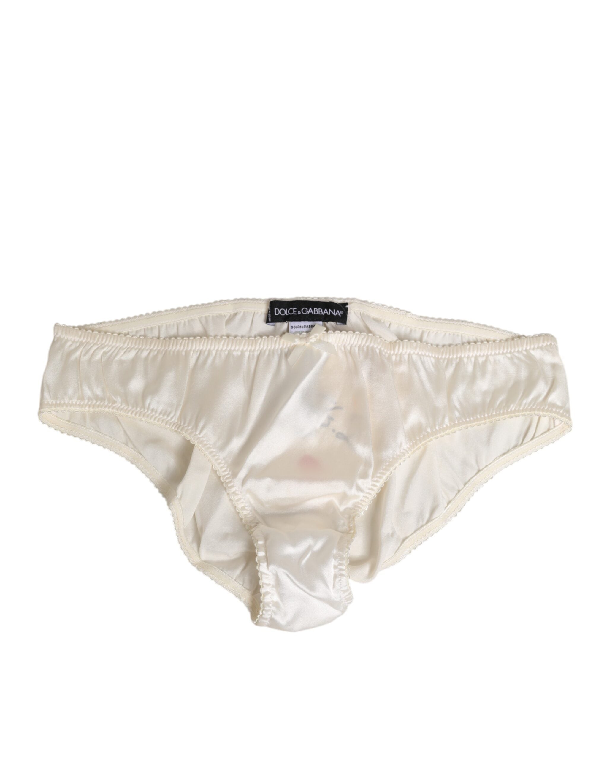 White Silk Satin Lingerie Panty Underwear