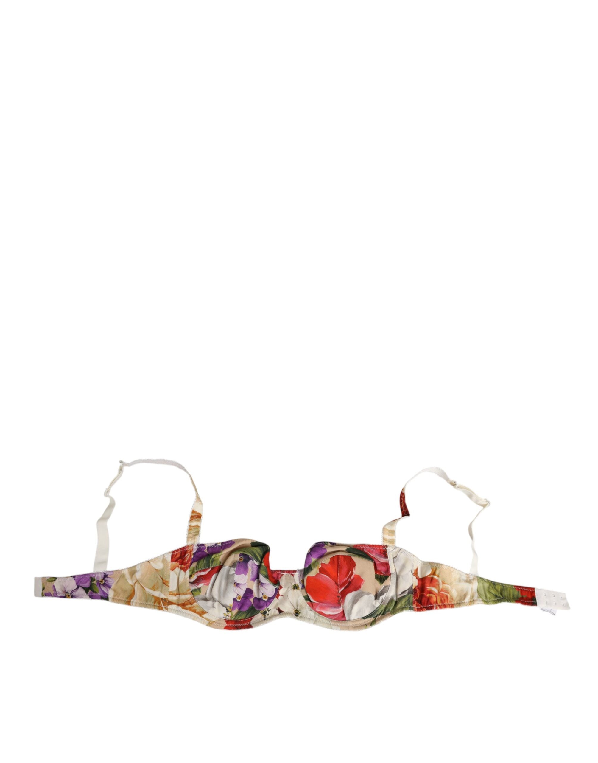 Floral Print Semi Padded Balconette Bra Underwear
