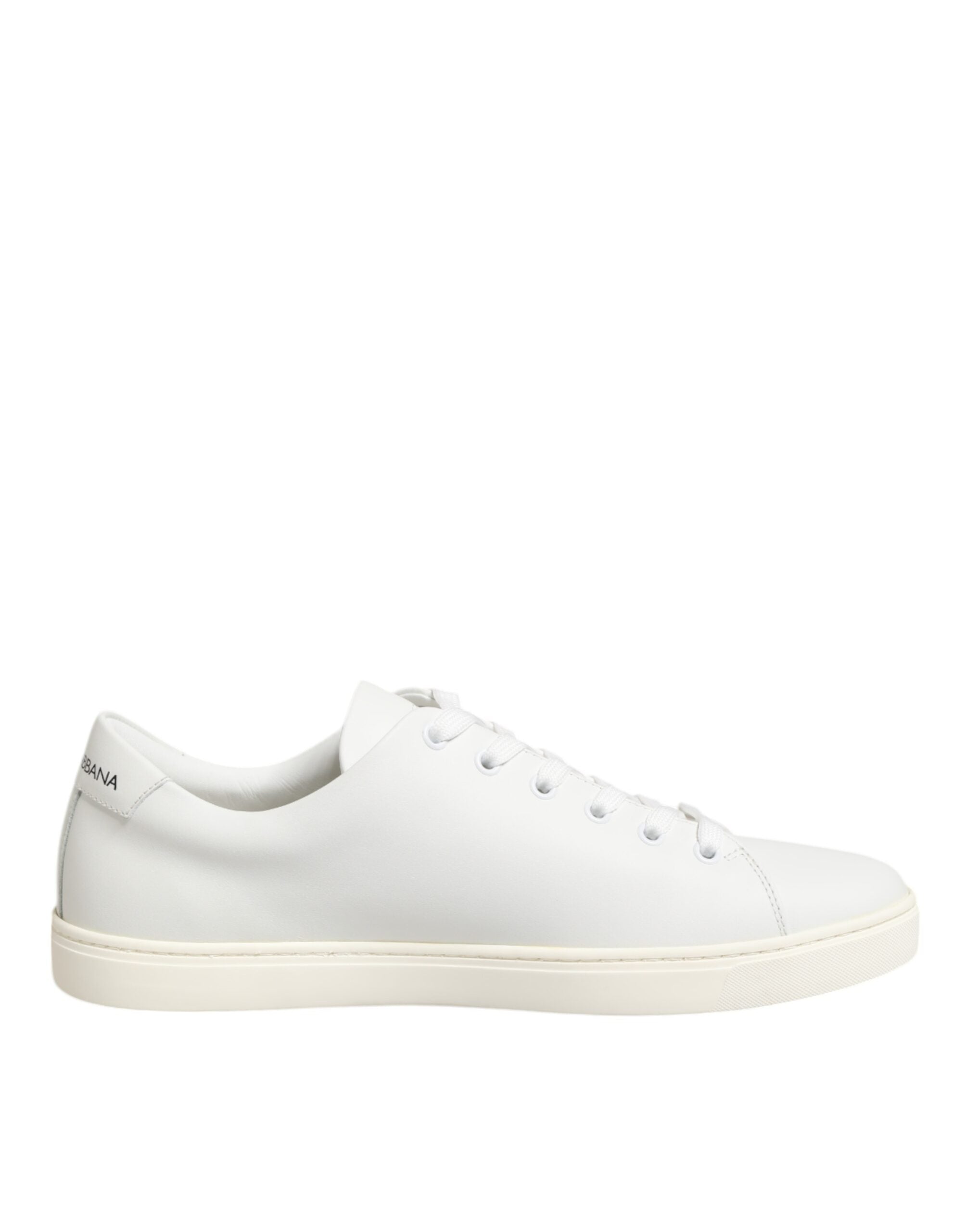 White Leather Sacre Heart Patch Sneakers Shoes