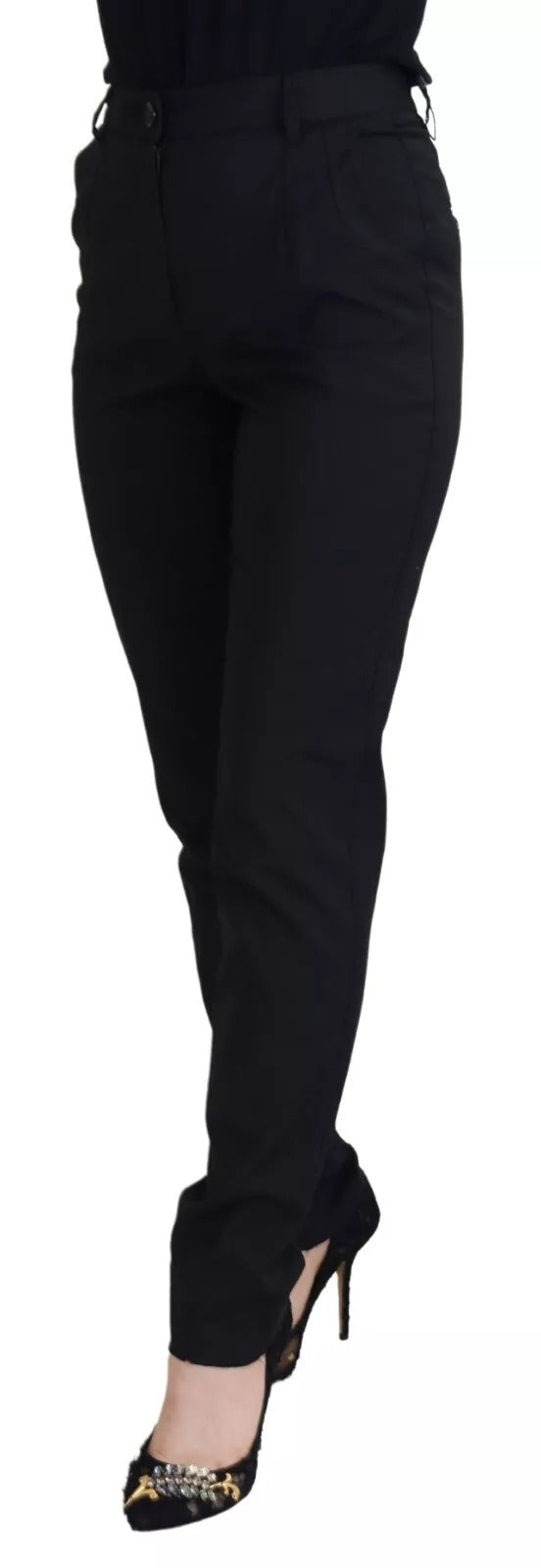 Black High Waist Skinny Trouser STAFF Pants