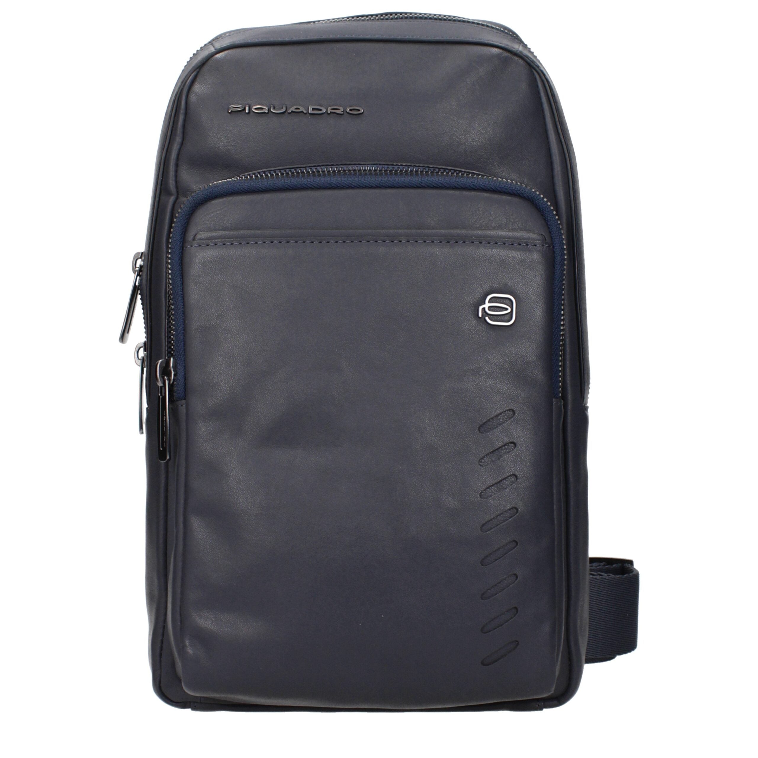 Blue Leather Crossbody Bag