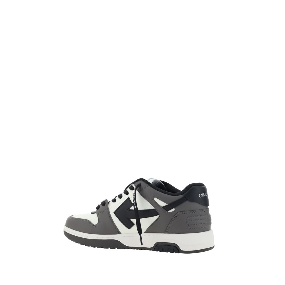 Gray Calf Leather Bos Taurus Low Top Sneakers