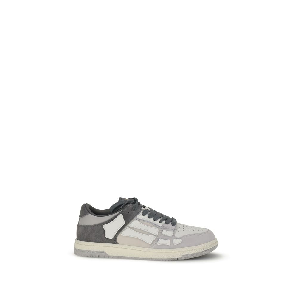 Gray Calf Leather Bos Taurus Low Top Sneakers