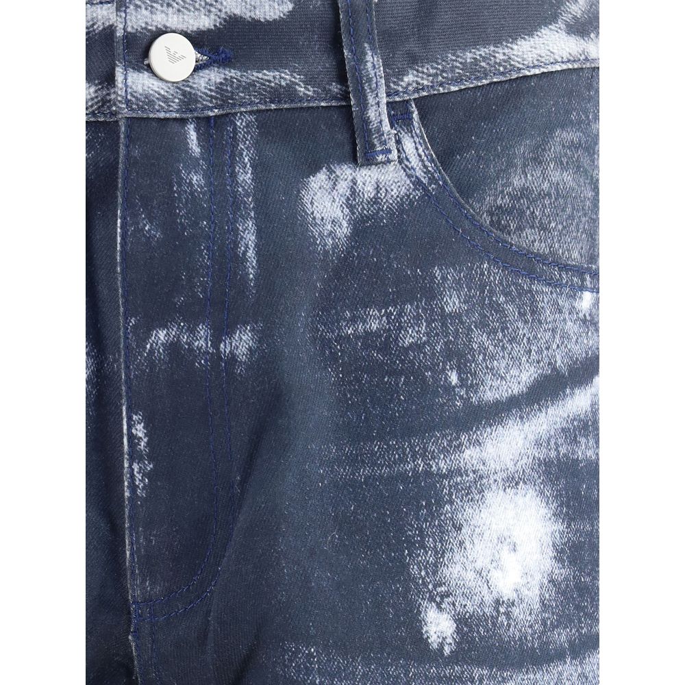 Multicolor Cotton Casual Pants