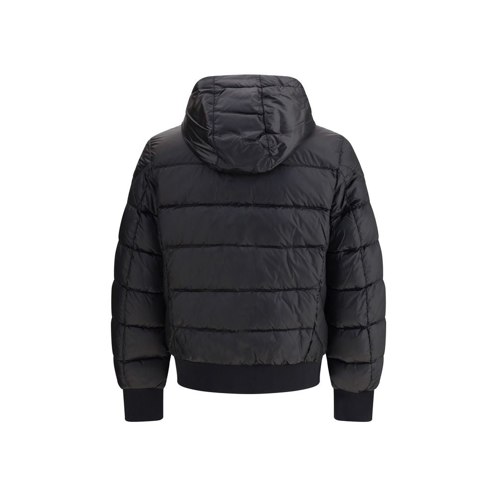 Black Polyamide Jacket Coat