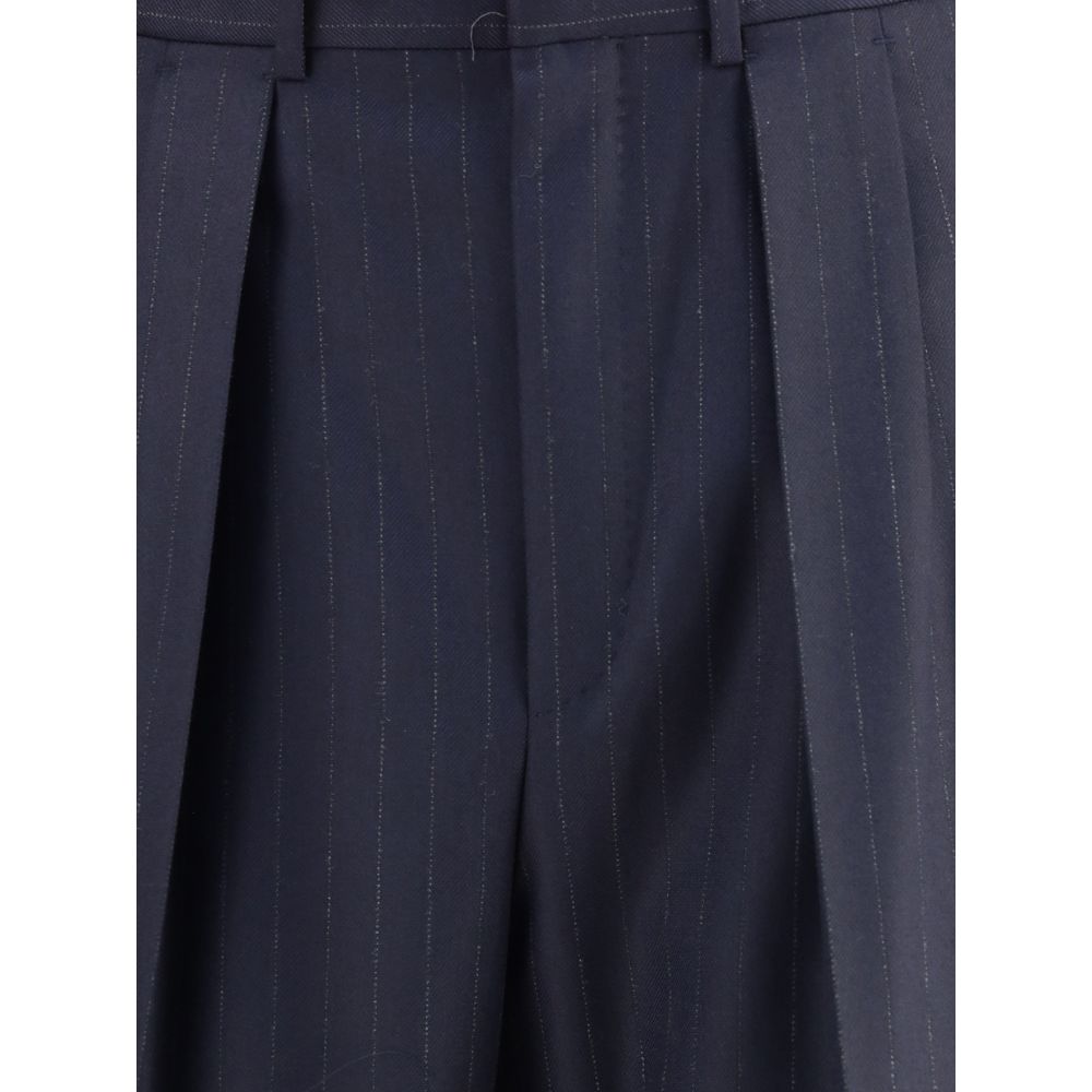 Blue Wool Dress Pants
