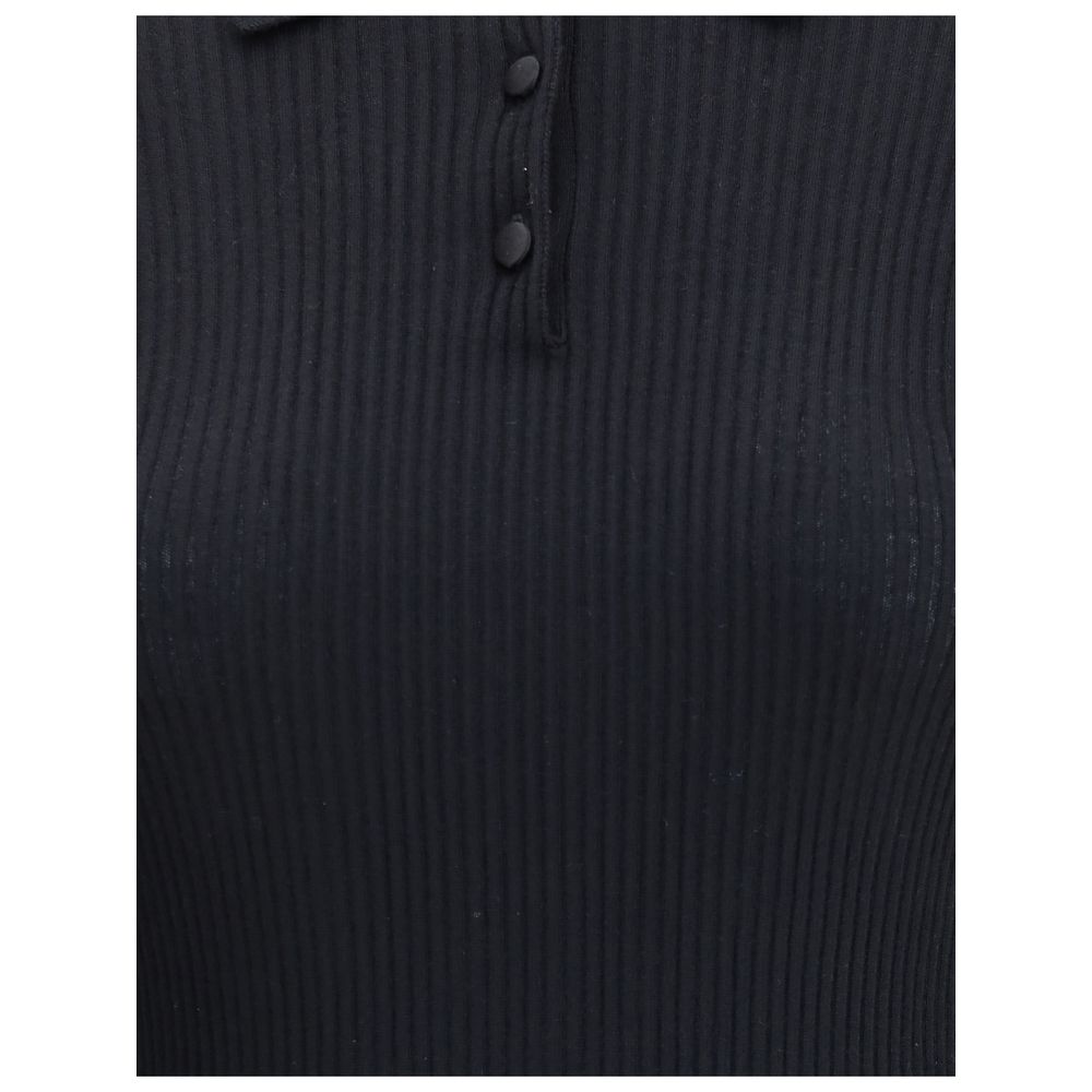 Black Cashmere Polo Shirt