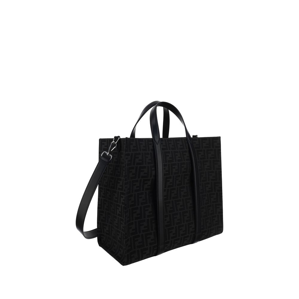Black Polyester Shoulder Bag