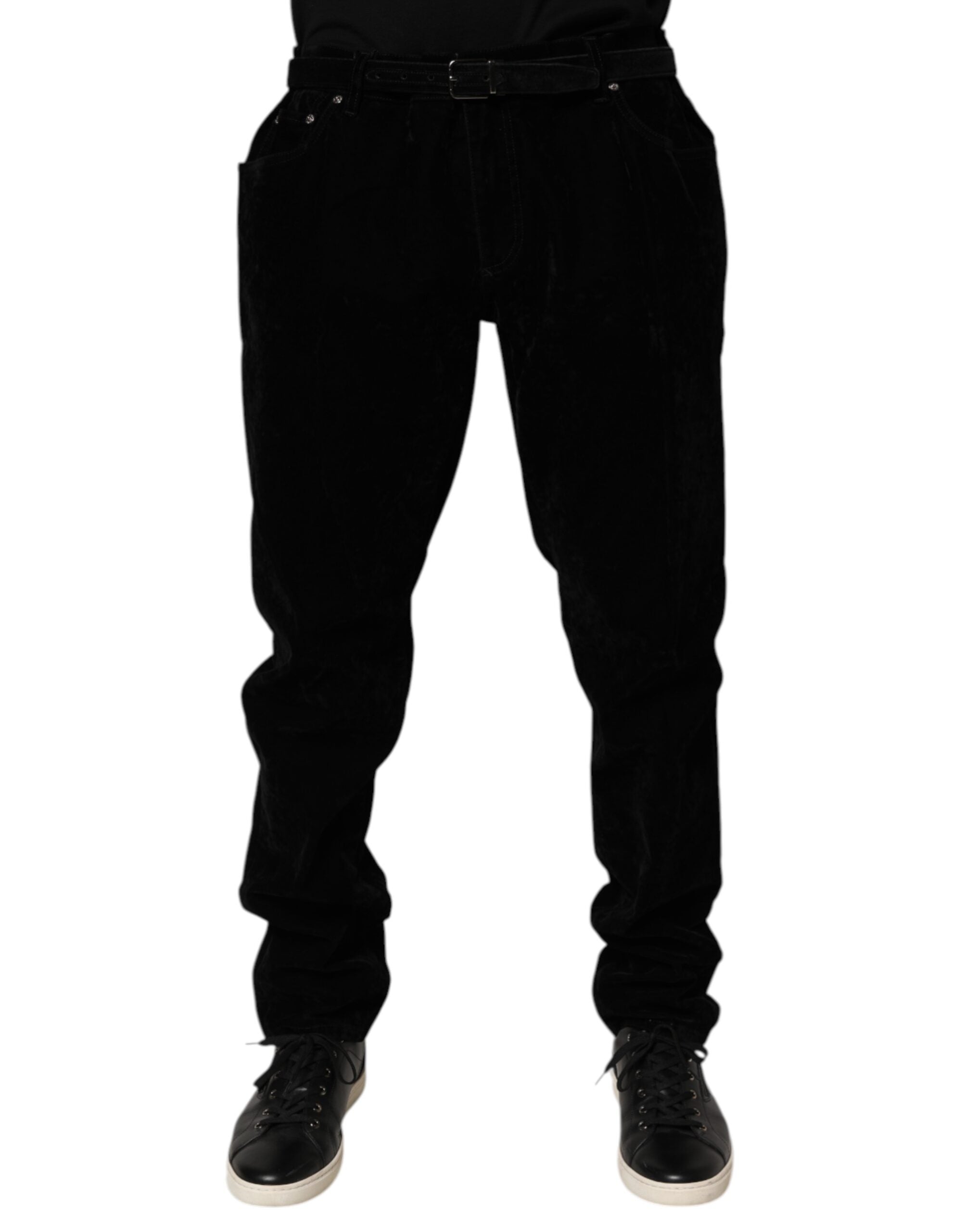 Black Cotton Slim Fit Denim Trouser Jeans