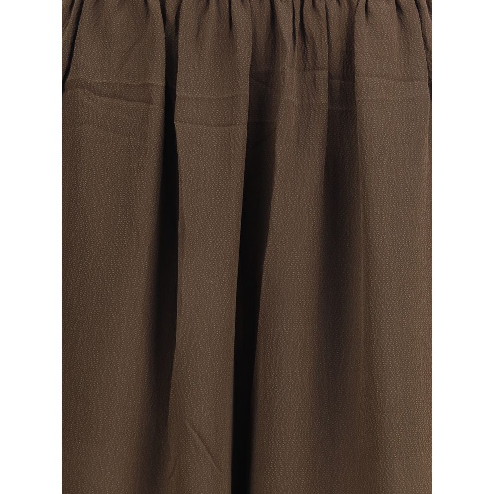 Brown Silk Pants