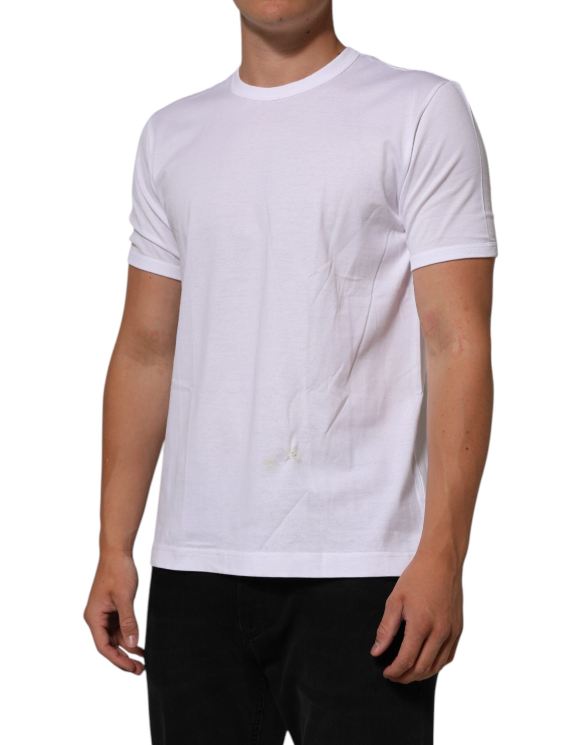 White Goodluck 2021 Cotton Crew Neck T-shirt