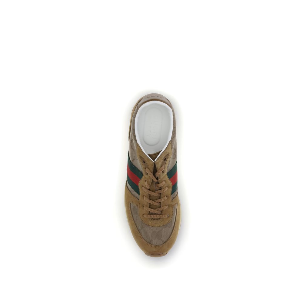Beige Polyamide Athletic Sneakers