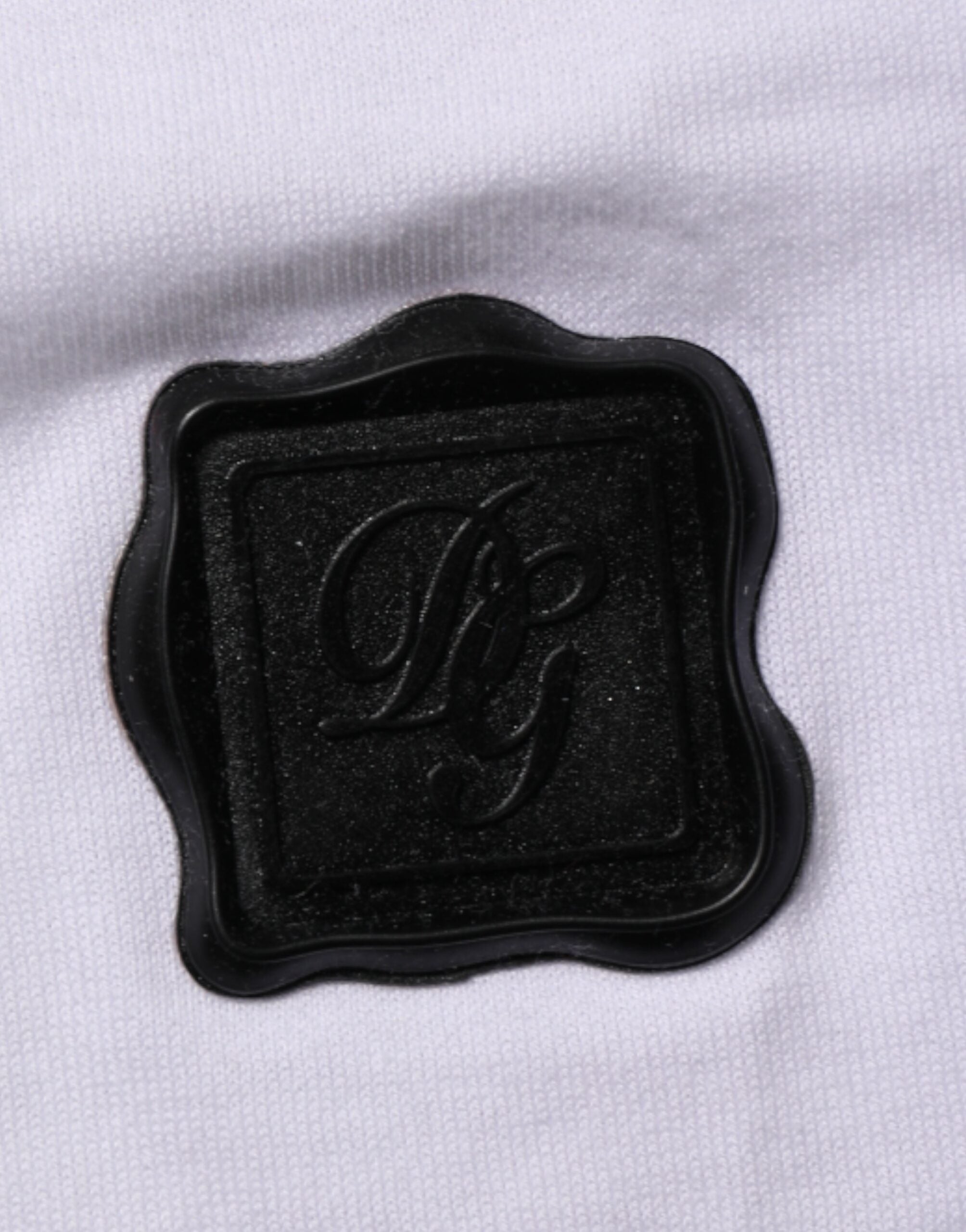 White Cotton Logo Patch Crew Neck T-shirt