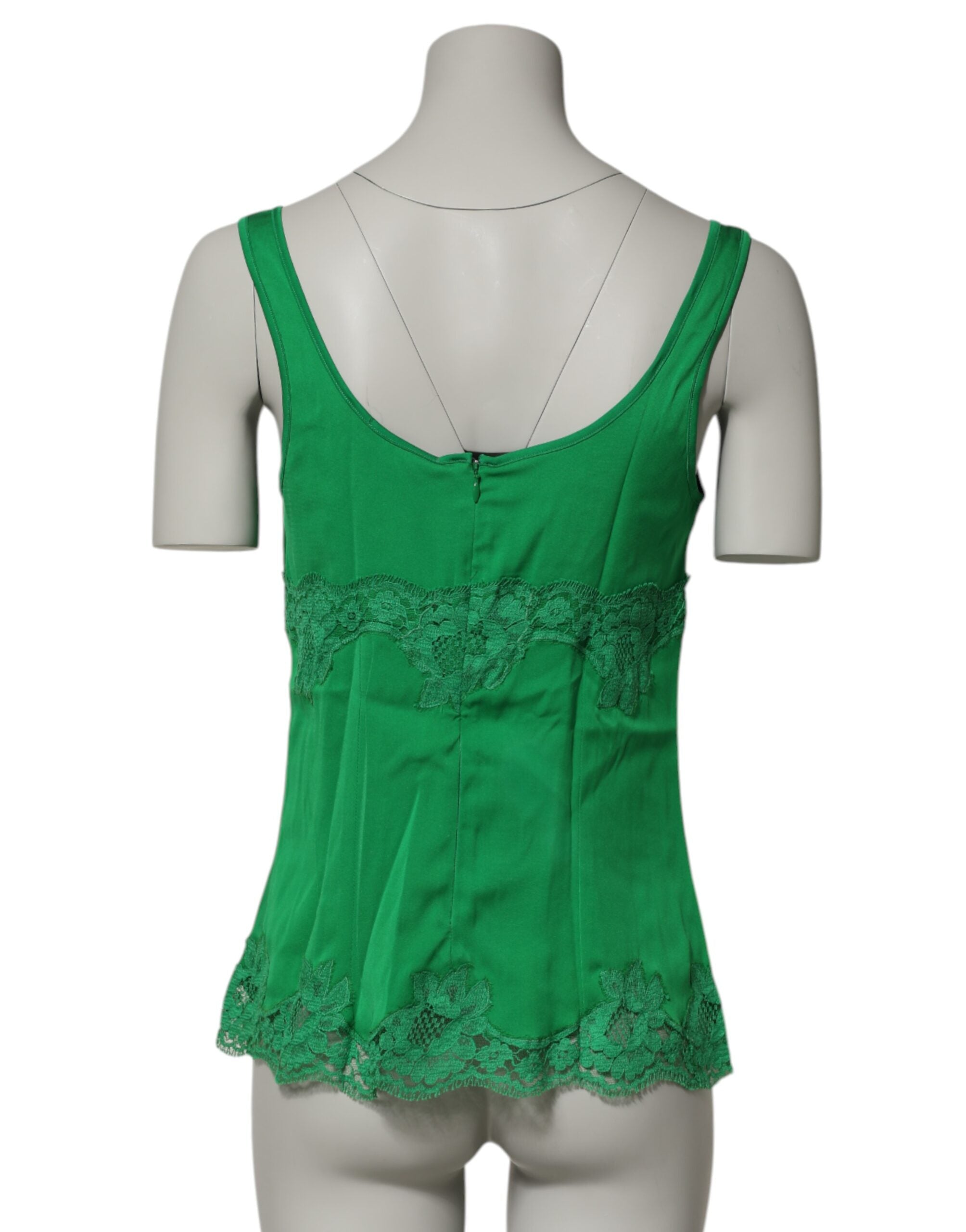 Green Floral Lace Tank Lingerie Top Underwear