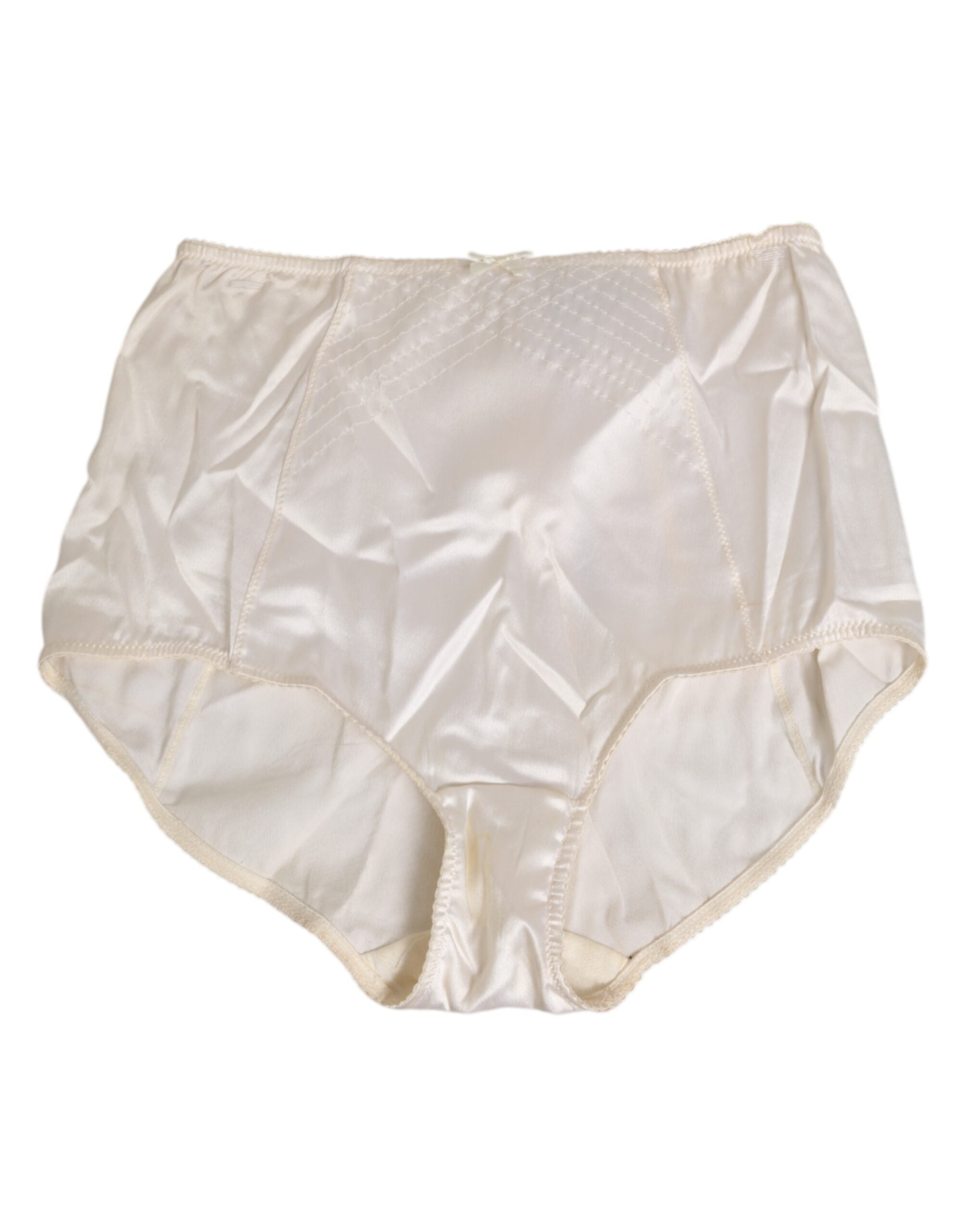 Off White Silk High Waist Girdle Panty Underwear