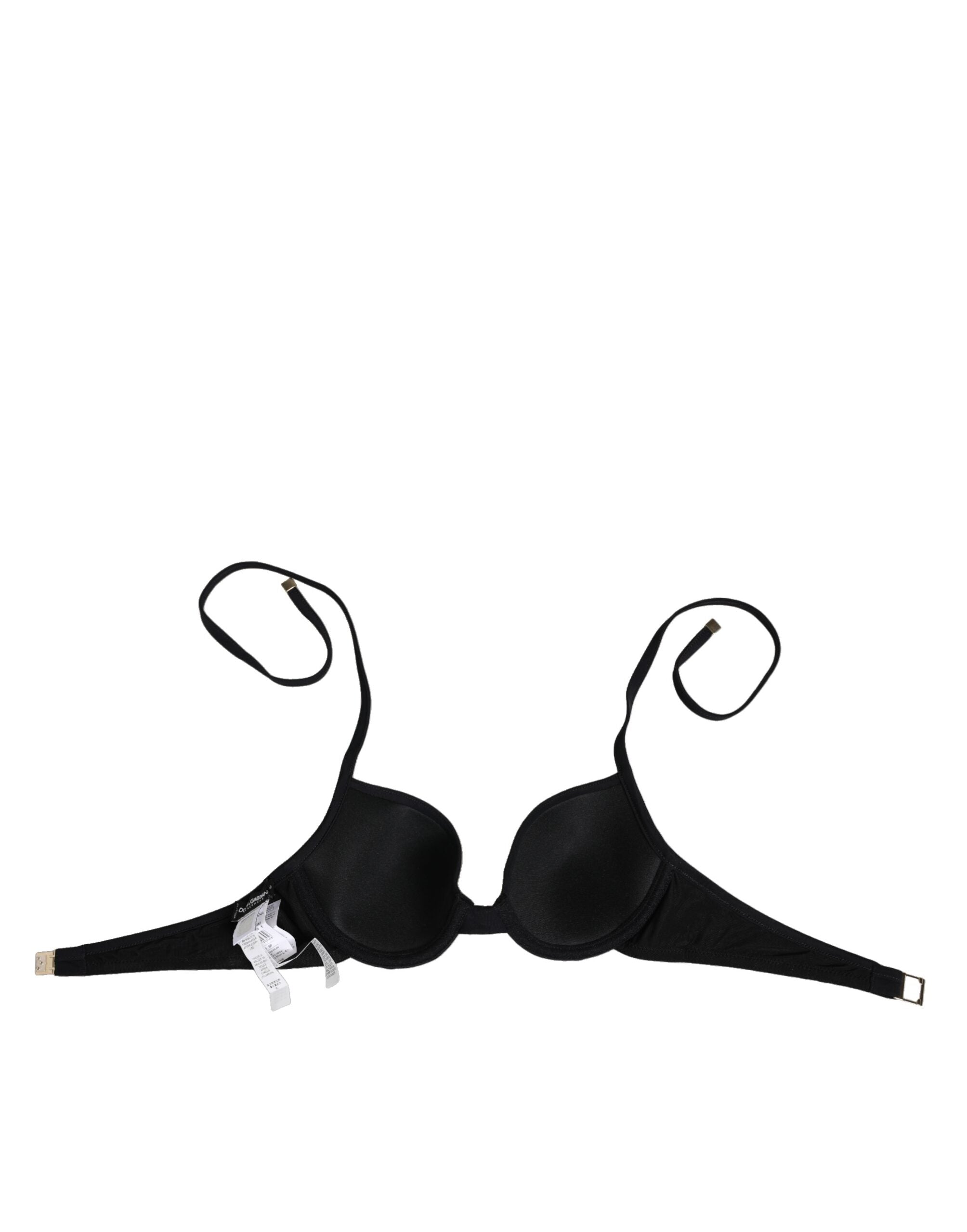 Black Underwire Push Up Balconette Bra Underwear