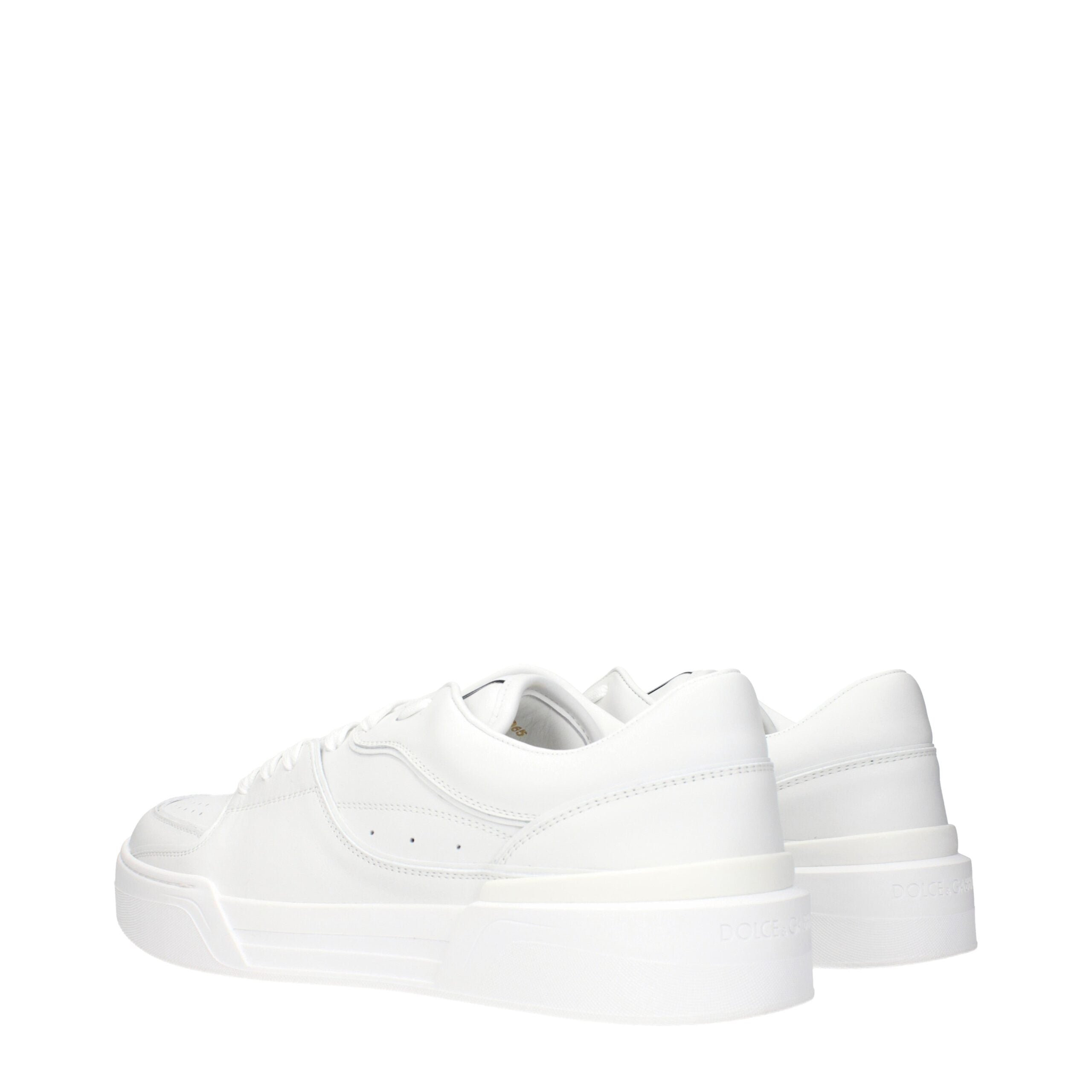 White Leather Low Top Sneakers
