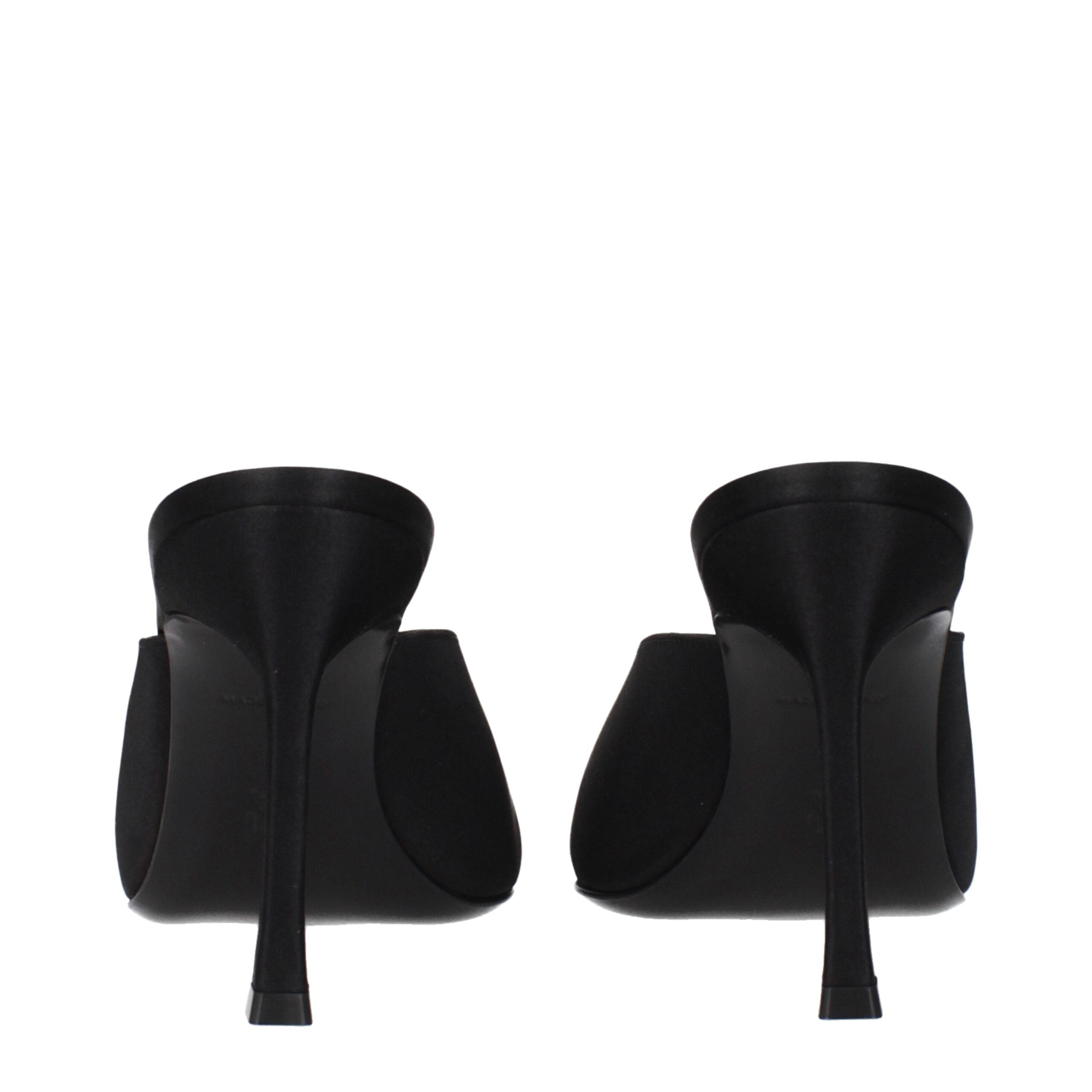 Black Satin High Heel Pumps