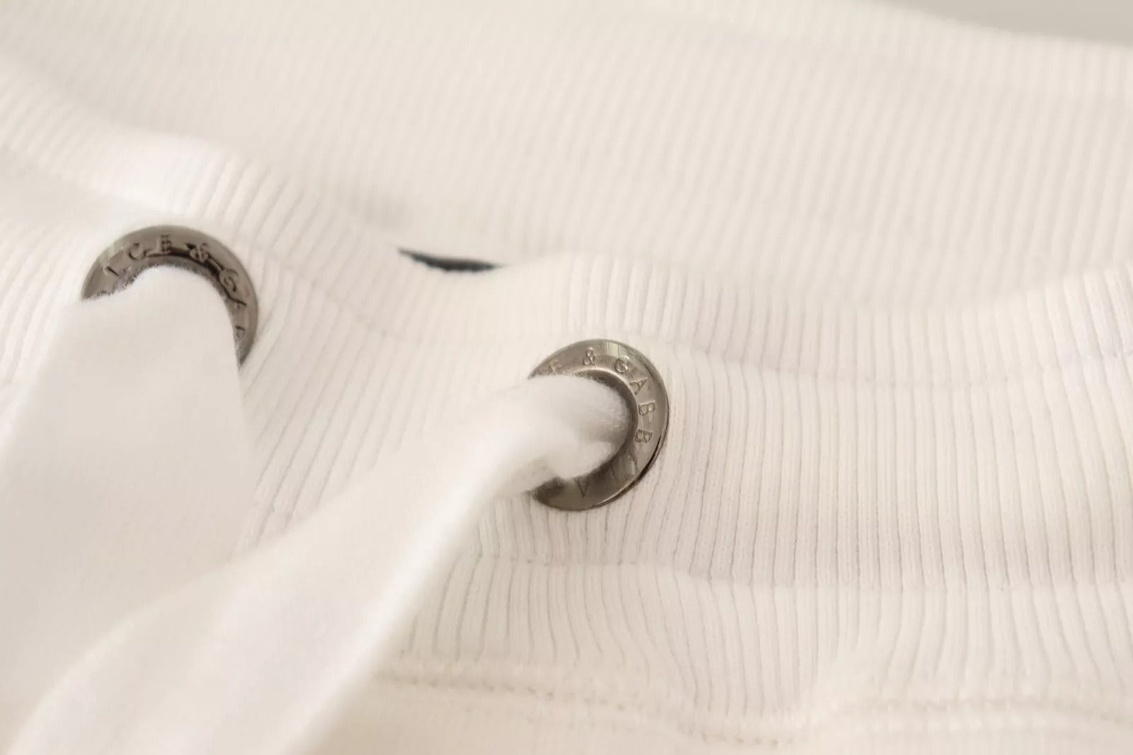 White Cotton Logo Patch Sweatpants Jogging Pants