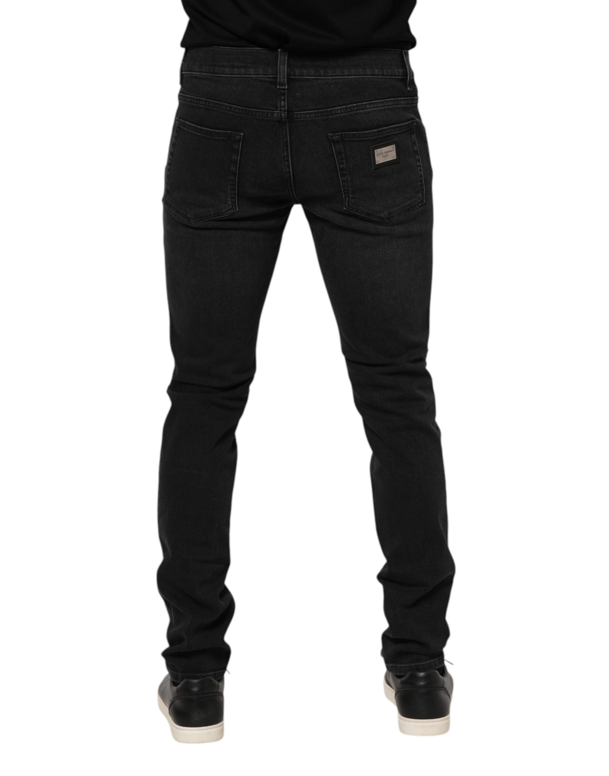 Black Cotton Skinny Men Denim Trouser Jeans