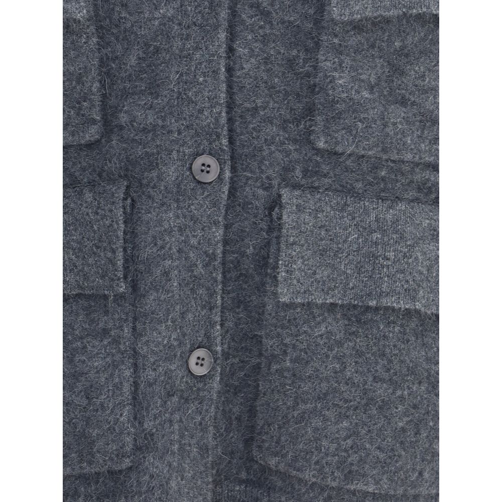 Gray Raccoon Fur Jackets And Coat