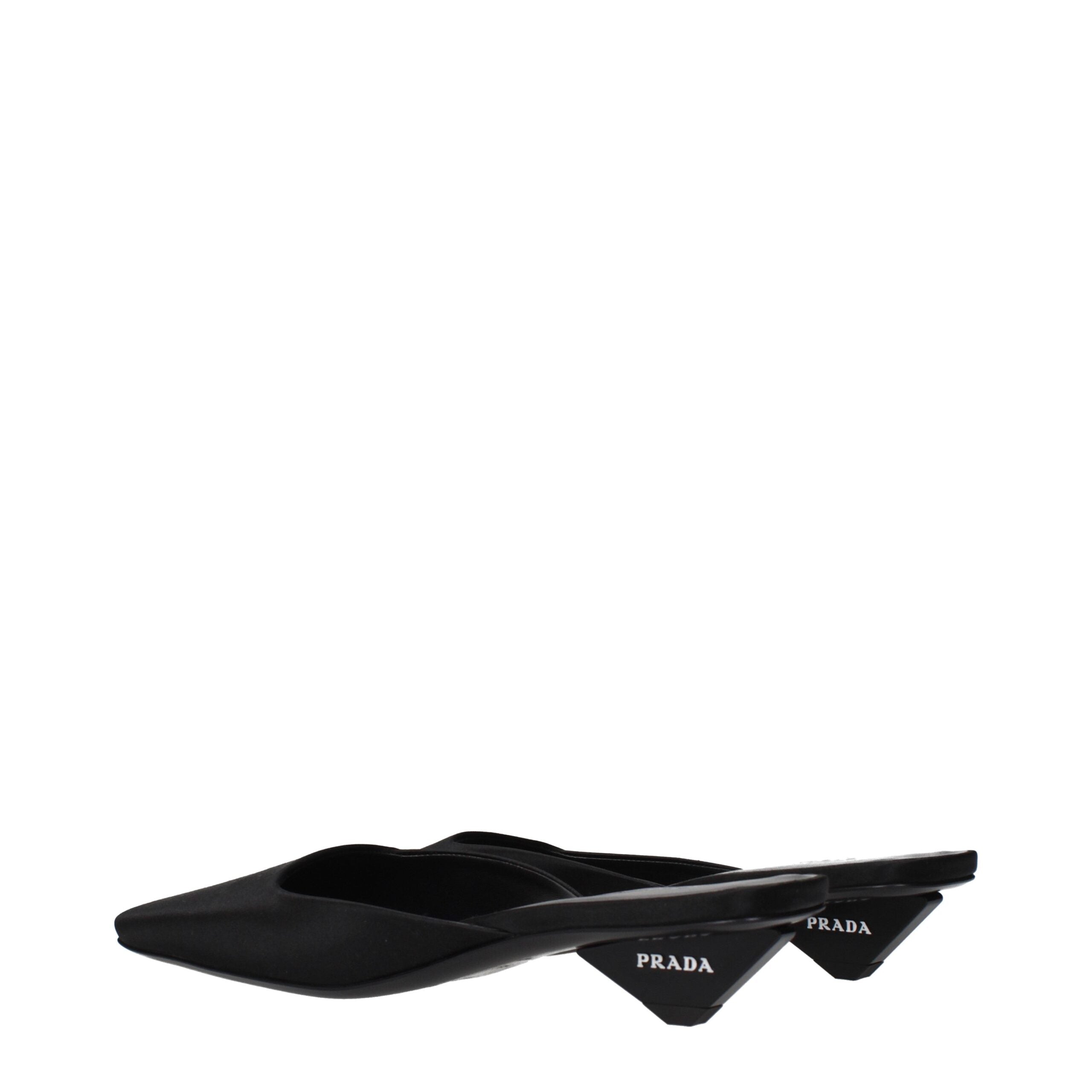 Black Satin Flat Sandals