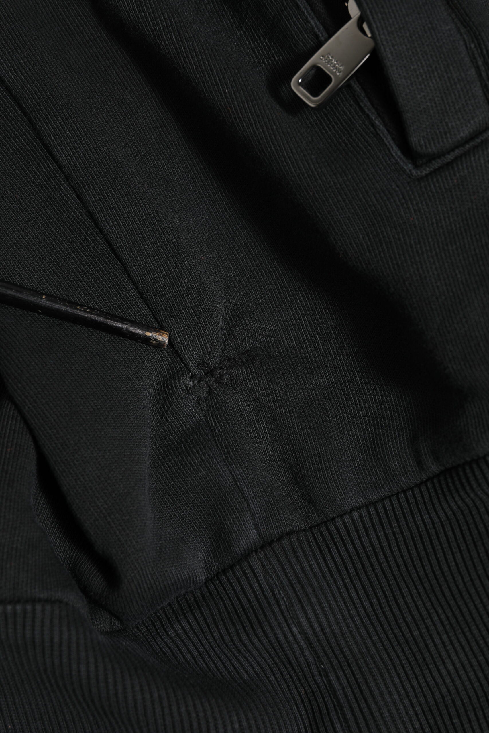 Black Logo Full Zip Hooded Sweatshirt Sweater