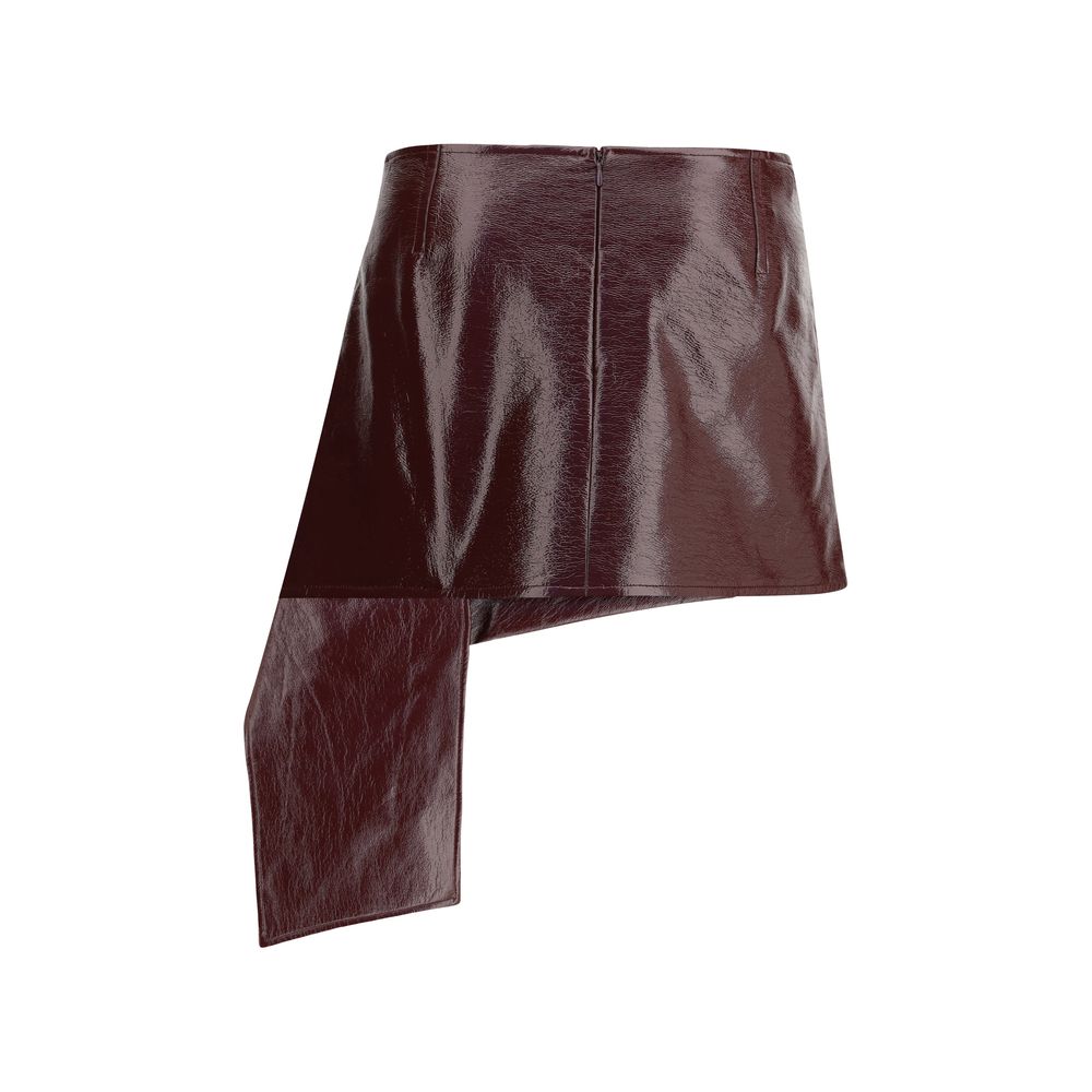 Bordeaux Cotton Mini Skirt