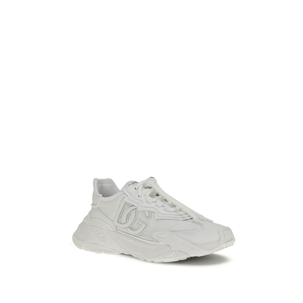 White Polyamide Athletic Sneakers