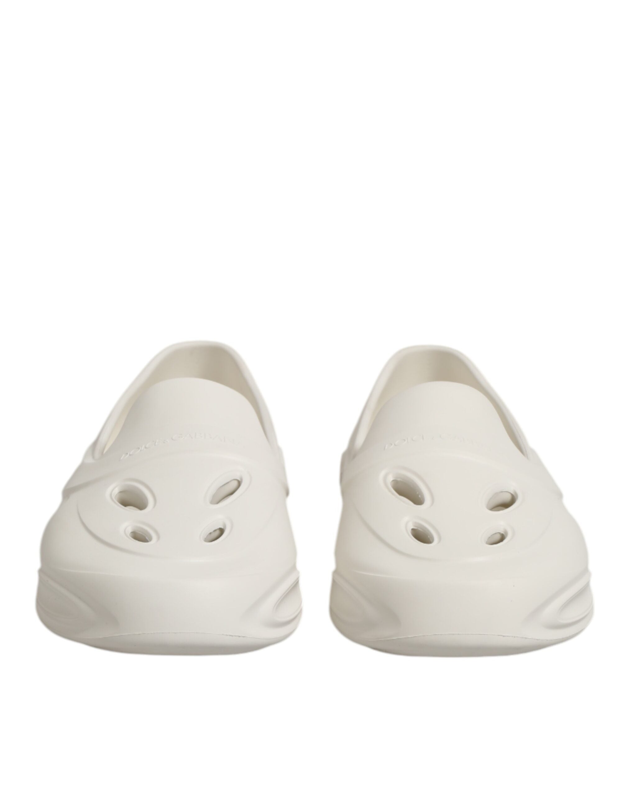 White Rubber Slides Low Top Sneakers Shoes